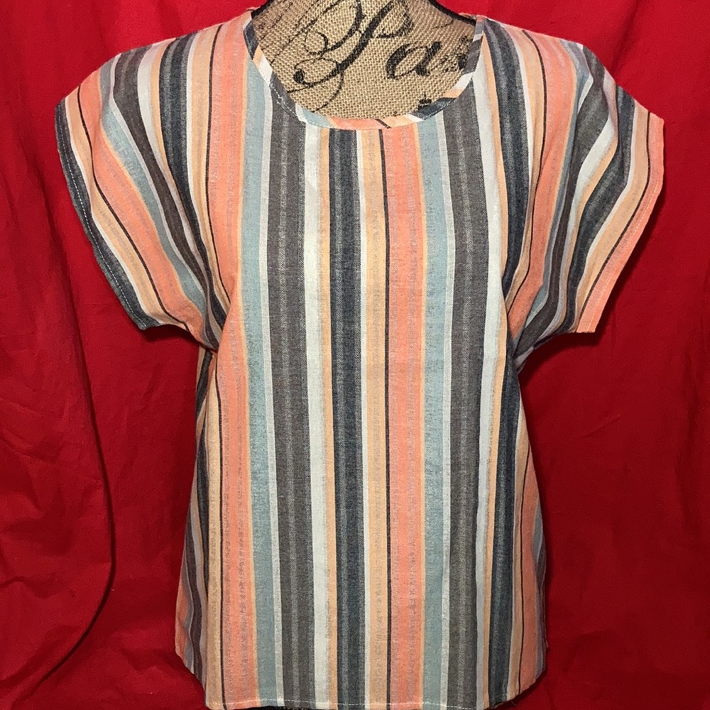 SHEIN Striped Blouse Medium NWT